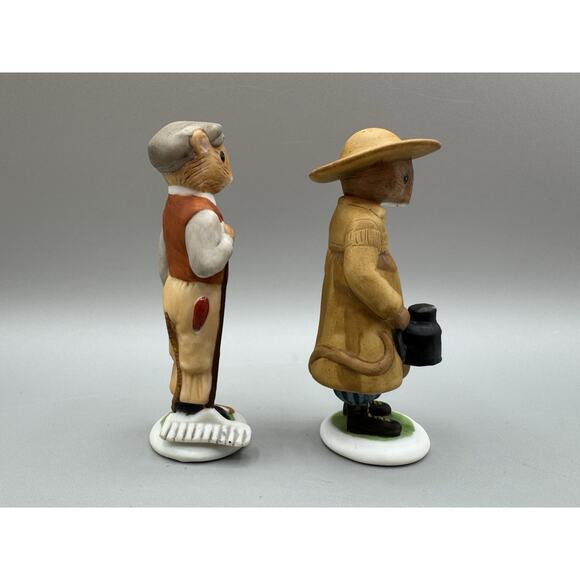 Vintage 1985 Franklin Mint Woodmouse Family Porcelain Figurines - Picture 4 of 7